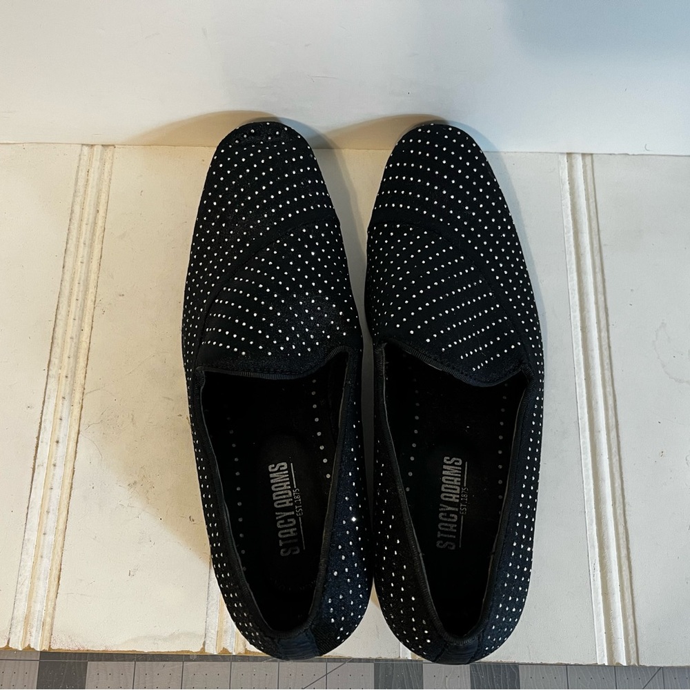 Stacy Adams Men's Black Studded Loafers